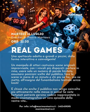 Locandina Real Games senza loghi